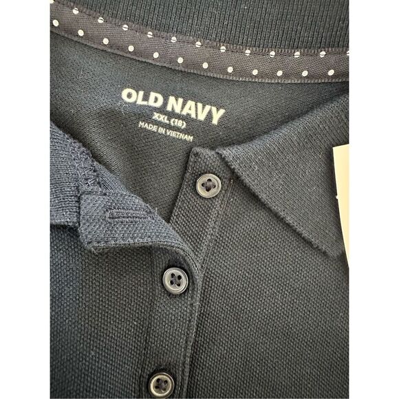 Old Navy 7X Girls Navy Blue and White Bundle of Long Sleeve Girls Polo Shirts - Picture 5 of 6